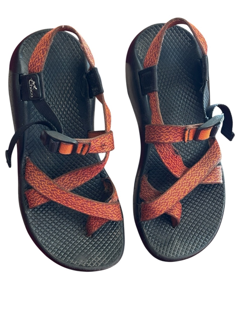 Chaco Women's Orange and Black Strappy Sport Sandals